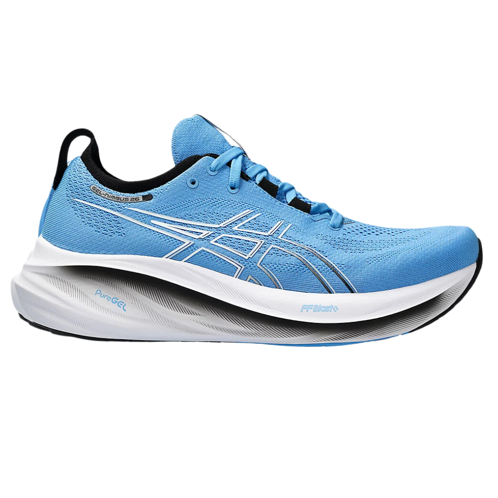 Men's Asics Gel Nimbus 26 Neutral Running Shoe | 1011B794-401 | Waterscape/Black | The Run Hub