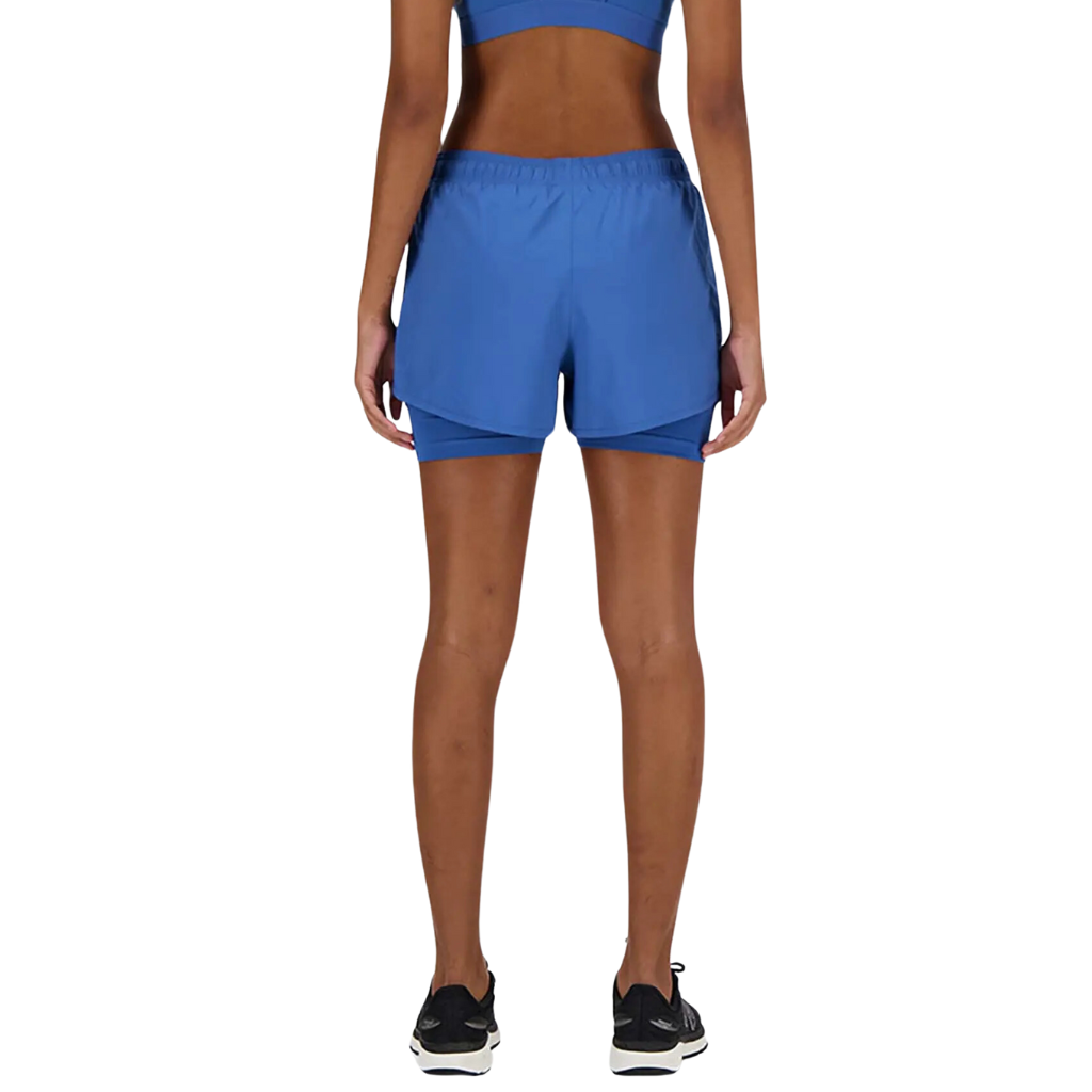 New Balance Womens Sport Essentials 2-In-1 3Inch Running Shorts | WS41225 Blue | The Run Hub