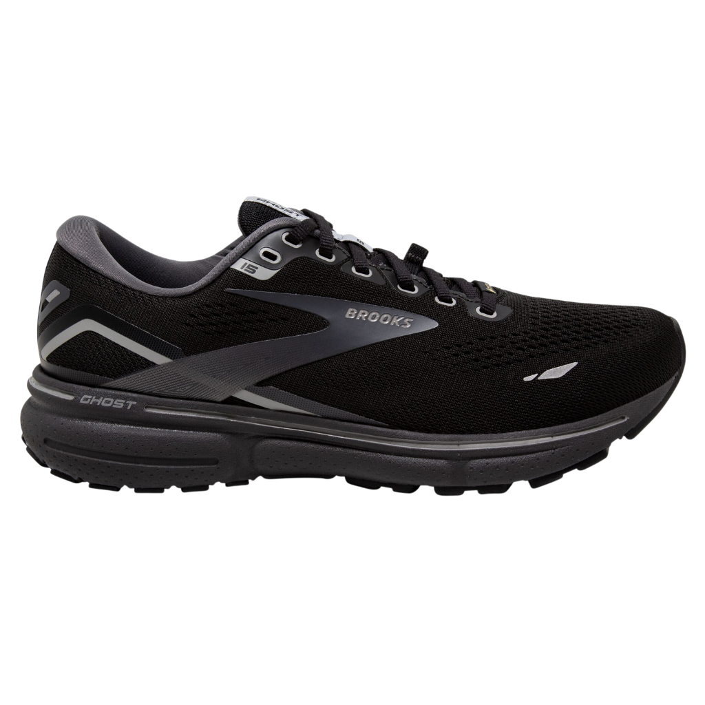 Men's Brooks Ghost 15 GTX in Black/Blackened Pearl/Alloy - Neutral Waterproof Running Shoes | The Run Hub