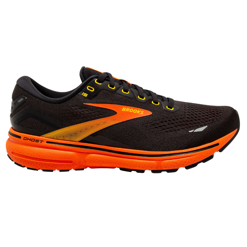 Brooks Ghost 15 - Black/Yellow/Red - Men's Neutral Running Shoes | The Run Hub
