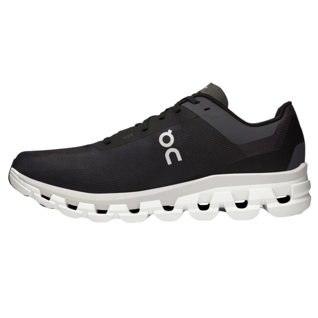On Cloudflow 4 - Black/White - Neutral Running Shoes for Men | The Run Hub