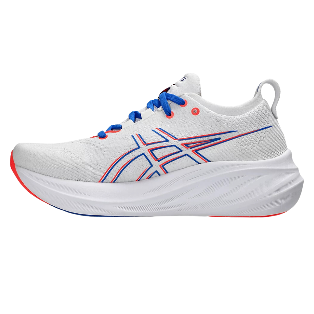 Women's Asics Gel-Nimbus 26 Neutral Running Shoe | S20924-105 | WHITE/COBALT/BLANC | The Run Hub