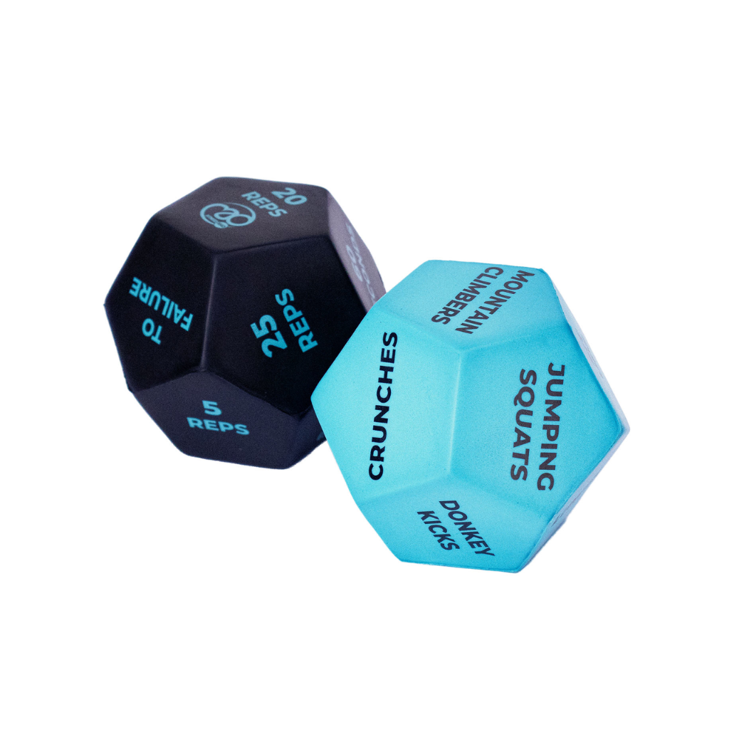 Fitness-Mad 12-Sided Fitness Dice - Pair | The Run Hub