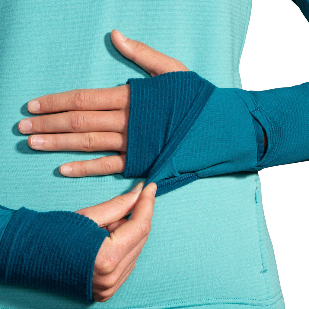 Brooks Women's Notch Thermal Hoodie 2.0 | Aqua | The Run Hub