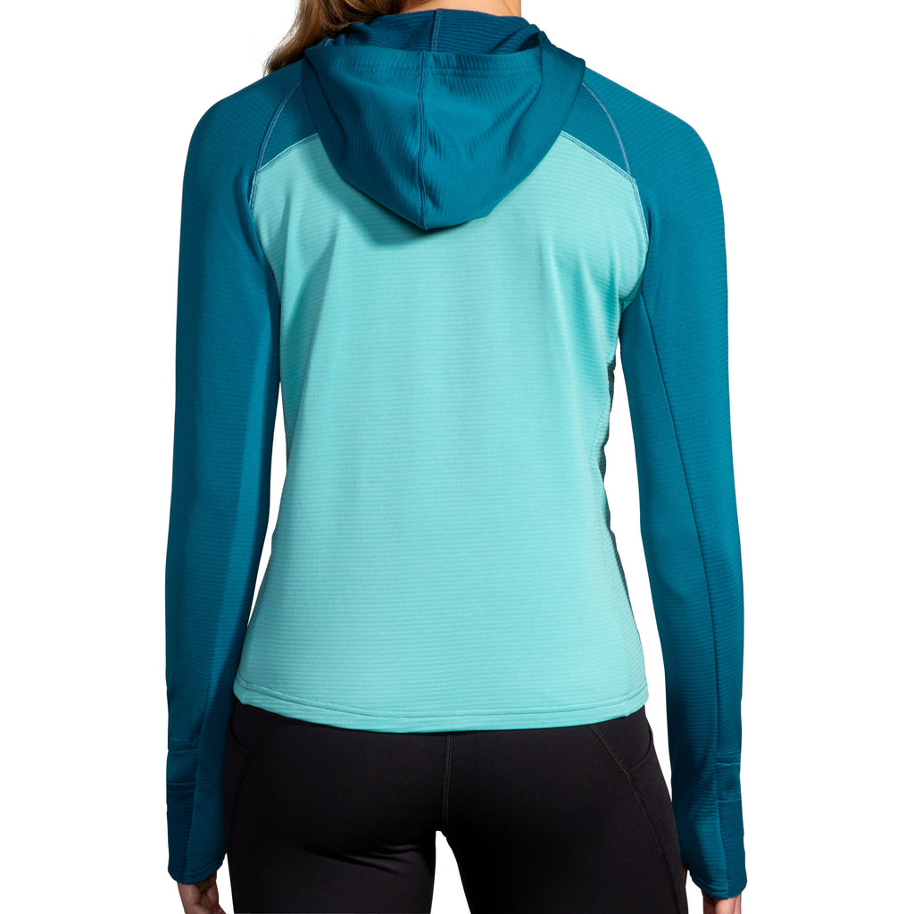 Brooks Women's Notch Thermal Hoodie 2.0 | Aqua | The Run Hub