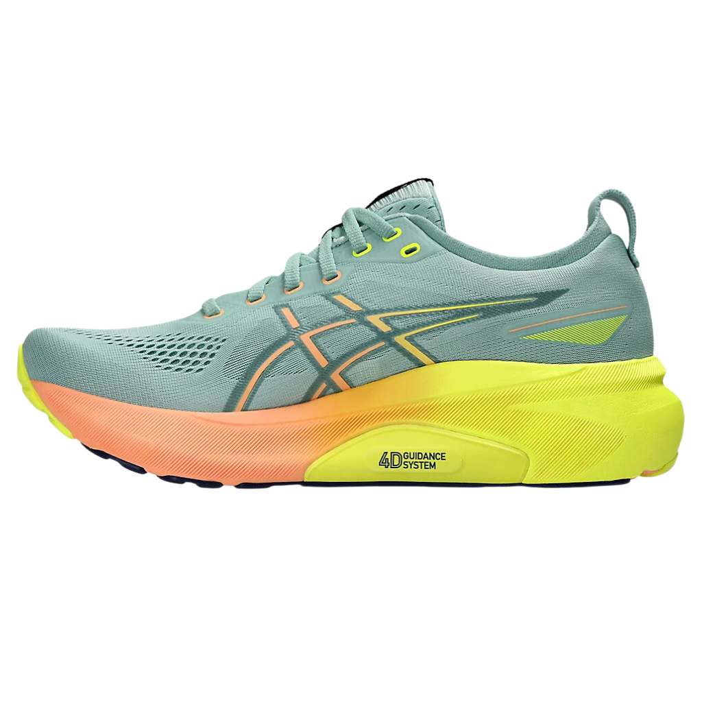 ASICS Men's GEL-KAYANO 31 PARIS Support Running Shoe | Light Celadon/Safety Yellow | 1011B929-750 | The Run Hub