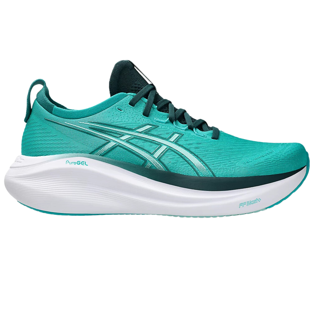 ASICS Men's GEL-NIMBUS™ 27 Neutral Running Shoe | Wave Teal/Saxon Green | 1011B958-400 | The Run Hub