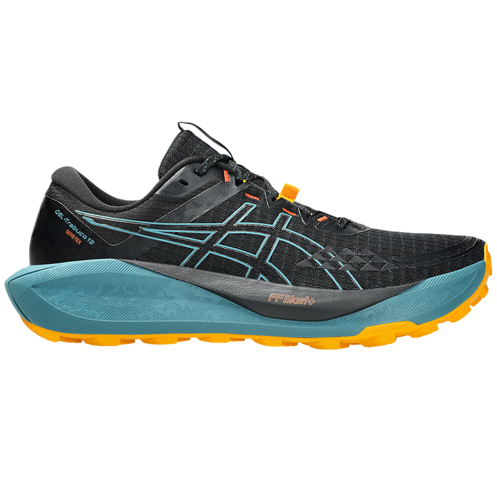 ASICS Men's GEL-TRABUCO™ 13 GTX trail running shoe | Black/Atlantis Blue | 1011B978.001 | The Run Hub