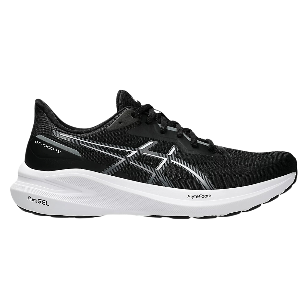 ASICS Men's GT-1000 13 Support Running Shoe | Black/White | 1011B858-003 | The Run Hub