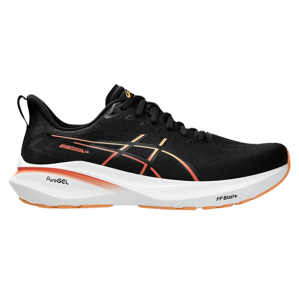 ASICS Men's GT-2000 13 Support Running Shoe | Black/Faded Orange | 1011B861.001 | The Run Hub