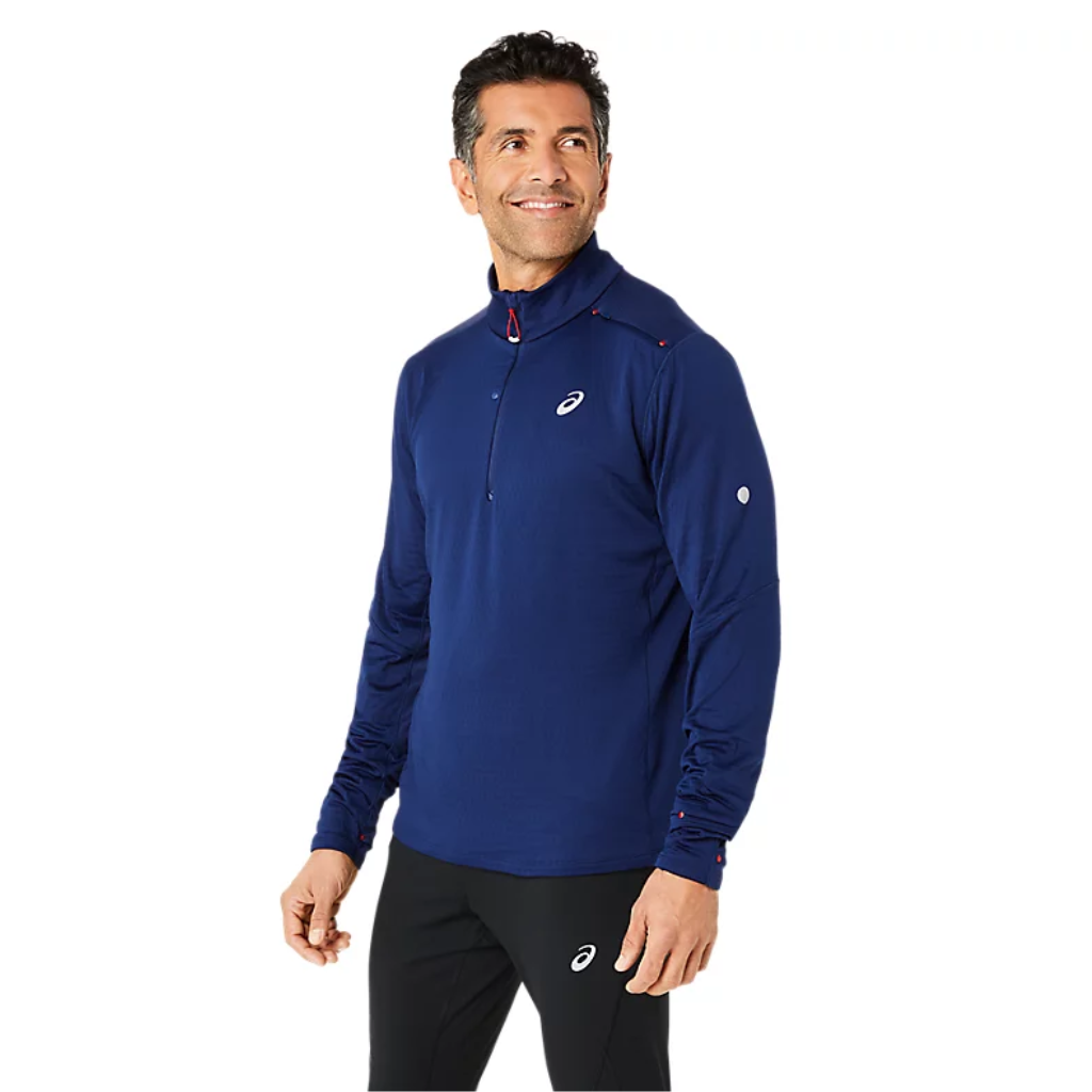 ASICS Men's ROAD Winter 1/2 Zip Mid Layer Top | 2011D108-400 | Expanse Blue | The Run Hub