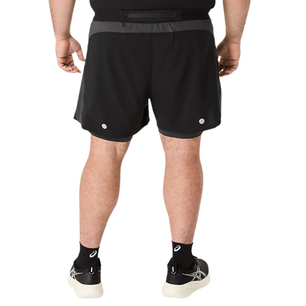 ASICS Men's Road 2in1 5" Shorts | Performance Black/Graphite Grey | 2011D245-001 | The Run Hub