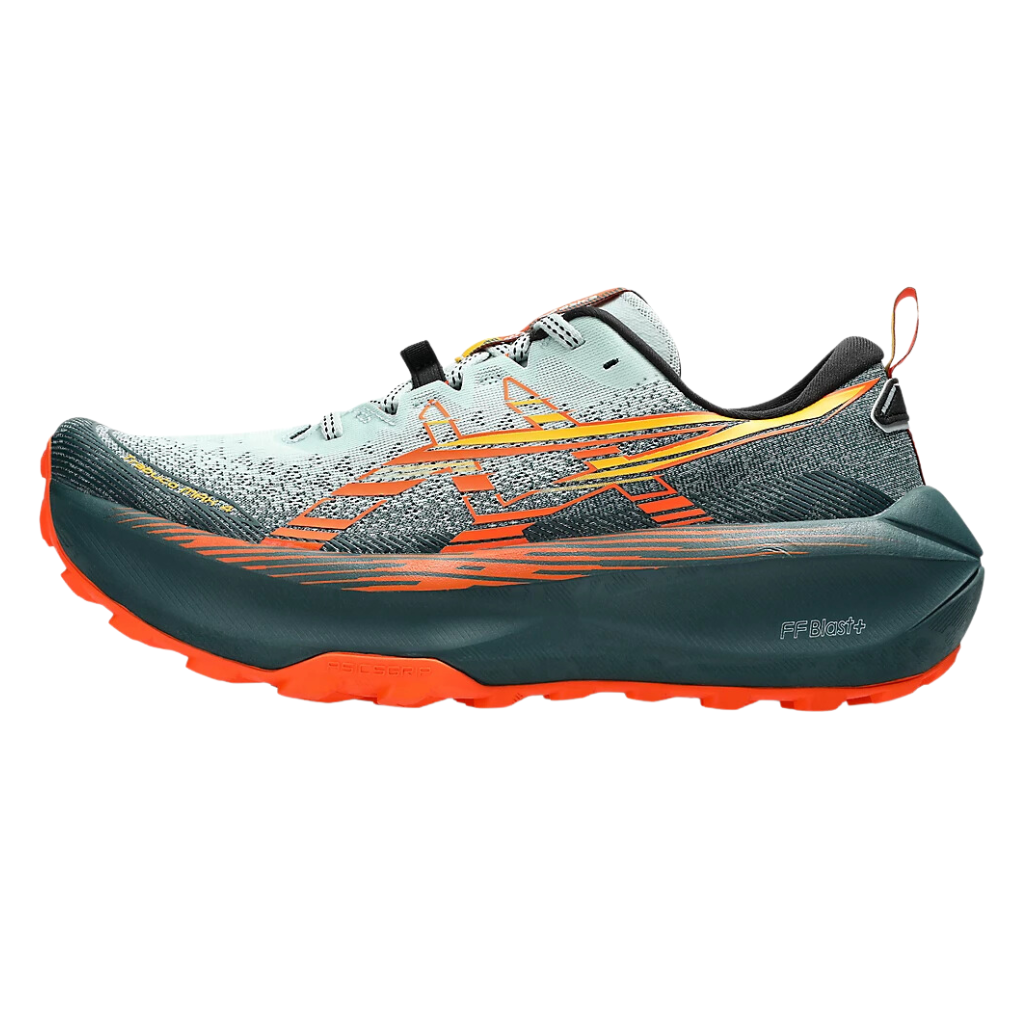 ASICS Mens' TRABUCO™ MAX 4 Trail Running Shoe | Cold Moss/Nova Orange | 1011B976-400 | The Run Hub