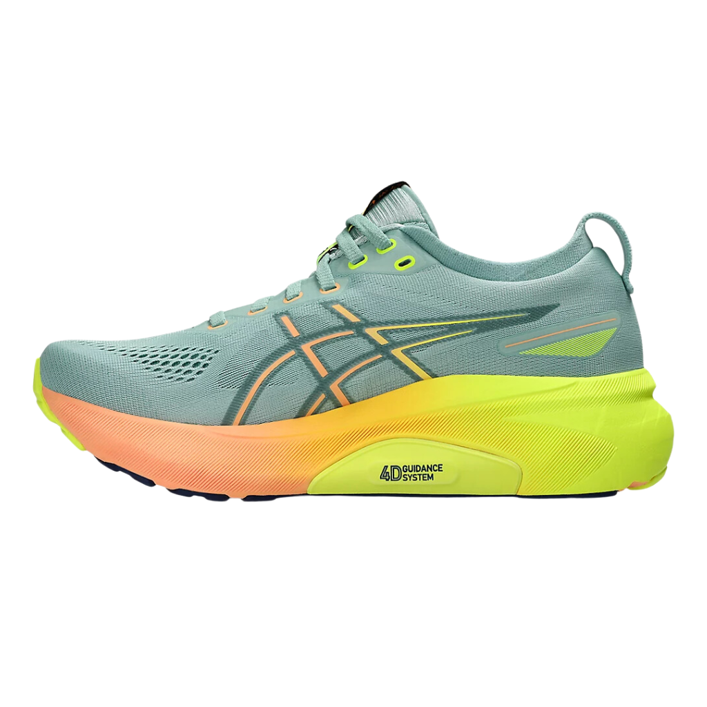 ASICS Women's GEL-KAYANO 31 PARIS Support Running Shoe | Light Celadon/Safety Yellow | 1012B745-750 | The Run Hub