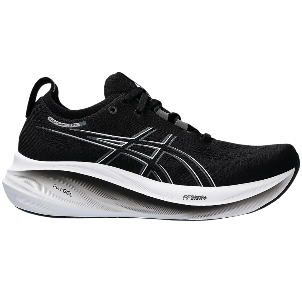 ASICS Women's GEL-NIMBUS-26 Neutral Running Shoe | Black/Graphite Grey | 1012B601-001 | The Run Hub