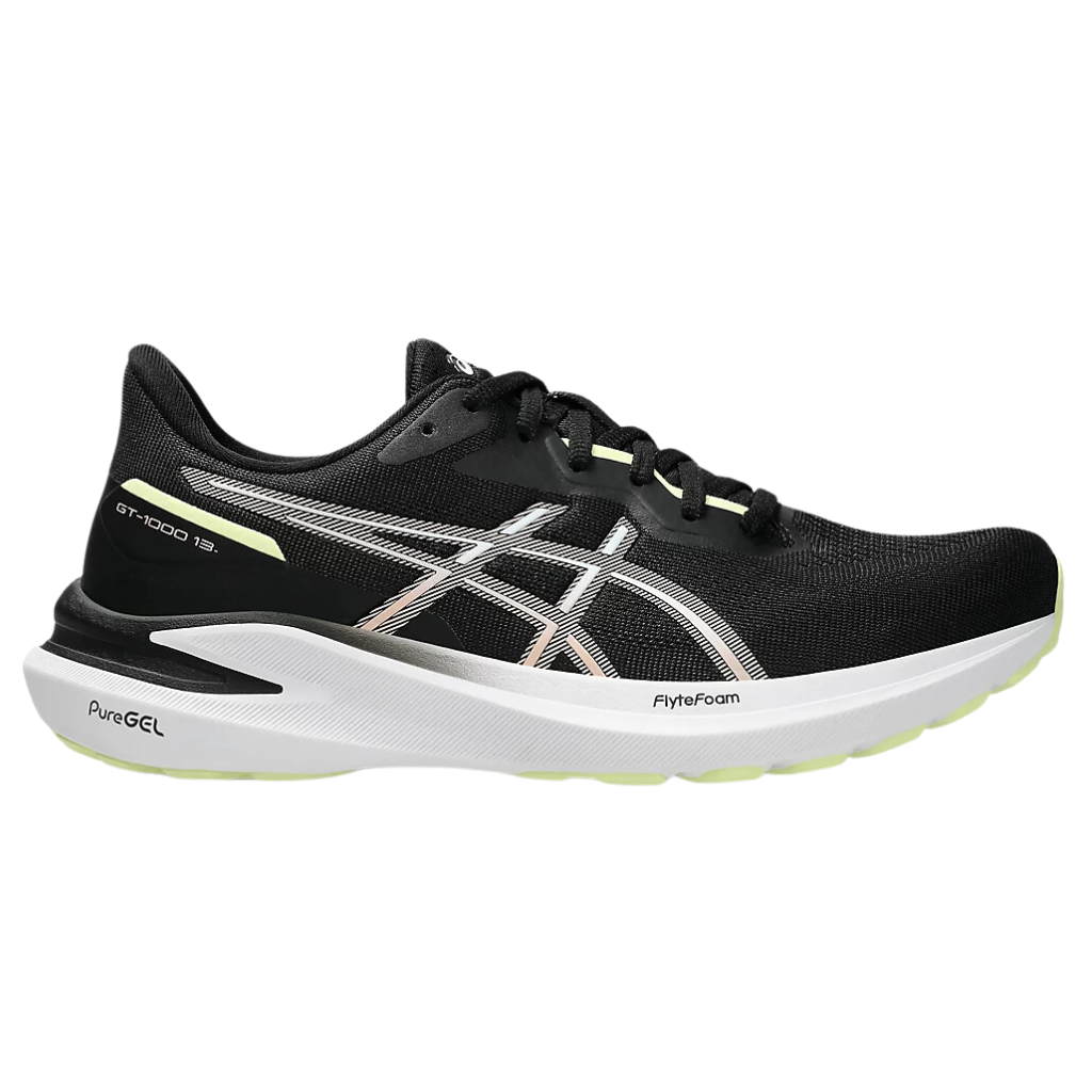 ASICS Women's GT-1000 13 Support Running Shoes | Black/Breeze | 1012B663-006 | The Run Hub