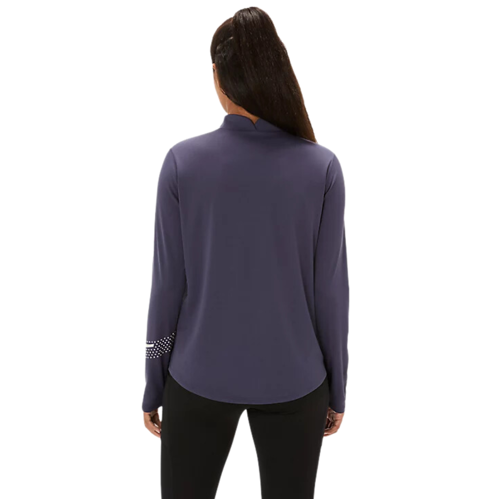 ASICS Women's Icon Half Zip Long Sleeve Top | Indigo Fog | 2012D175-500 | The Run Hub