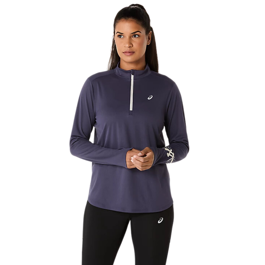 ASICS Women's Icon 1/2 Zip LS Indigo Fog The Run Hub