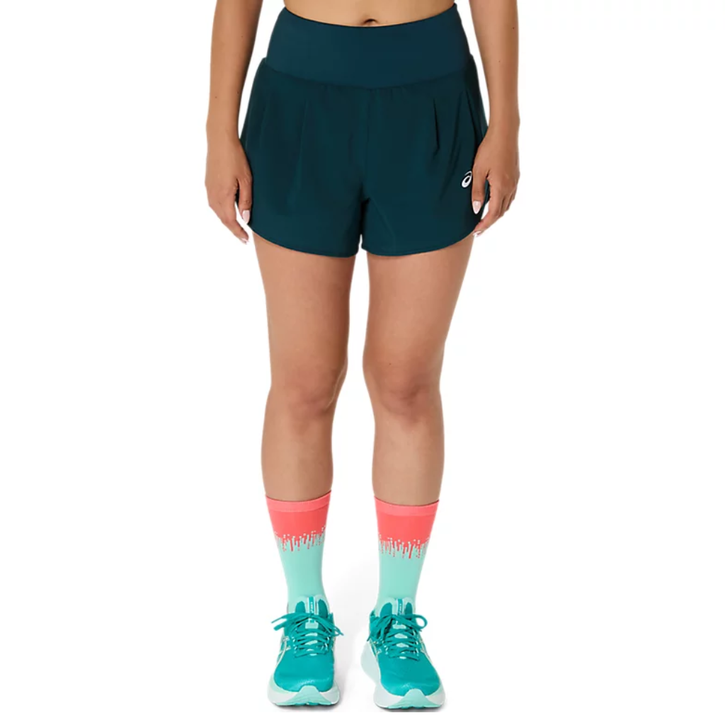 ASICS Women's ROAD 3.5IN SHORT | Saxon Green | 2012C965-302 | The Run Hub