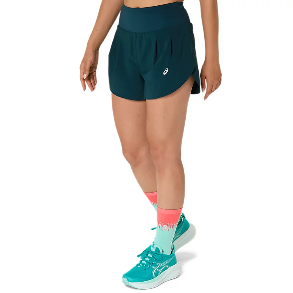 ASICS Women's ROAD 3.5IN SHORT | Saxon Green | 2012C965-302 | The Run Hub