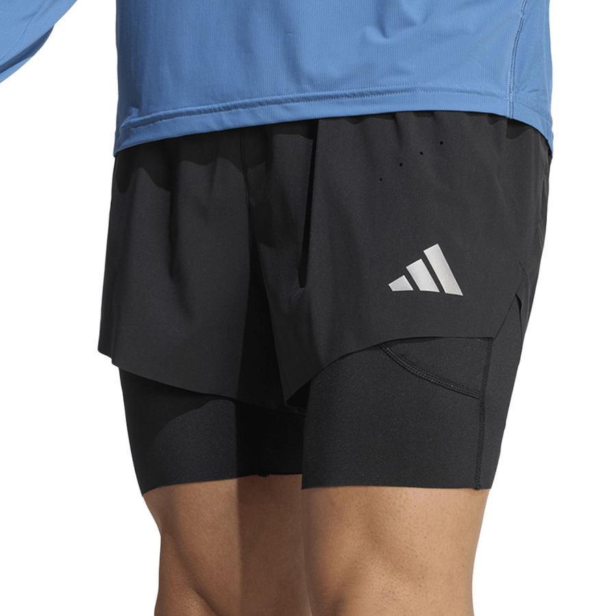Adidas ADI365 CLIMACOOL+ 2-in-1 2" Shorts | Black | The Run Hub