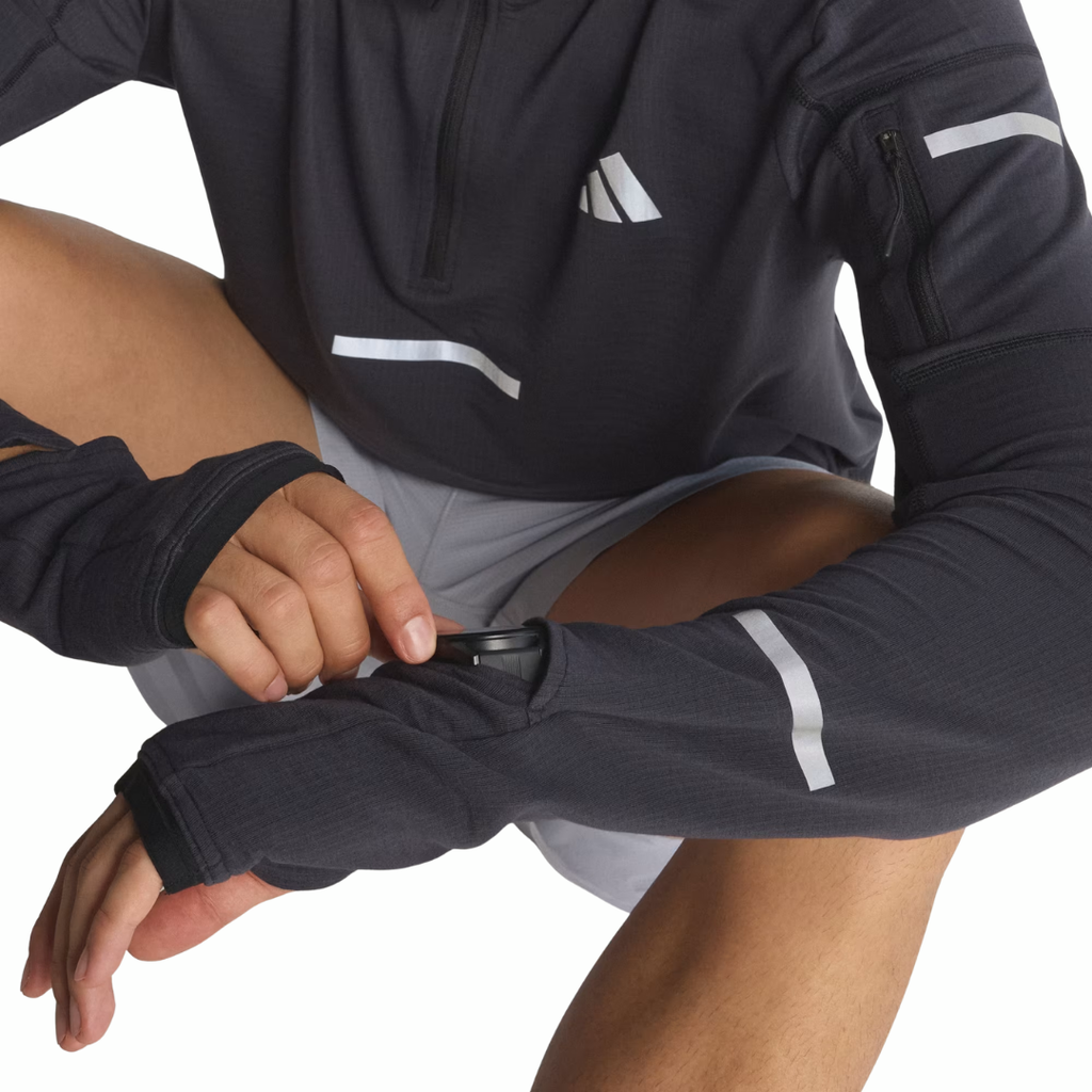Adidas Adi365 Running Climawarm+ Half-Zip | Black | The Run Hub