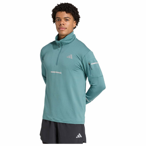 Adidas Adi365 Running Climawarm+ Half-Zip | Preloved Teal | The Run Hub