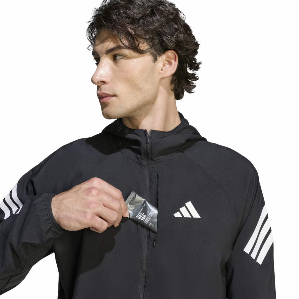 Adidas Adizero365 3-Stripes Iconic Jacket | Black | The Run Hub