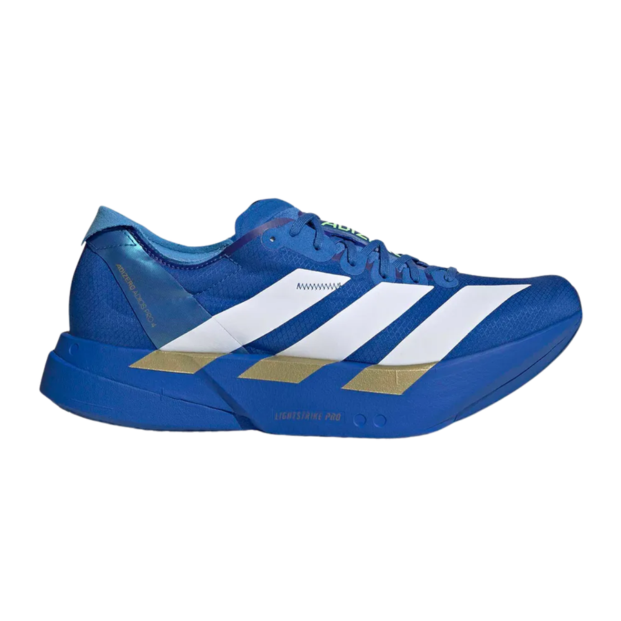 Adidas Adizero Adios Pro 4 | Blue, Cloud White & Lime Burst | The Run Hub