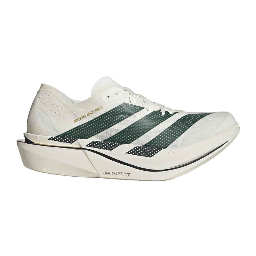 Adidas Adizero Adios Pro 5 | White, Green & Royal Blue | The Run Hub