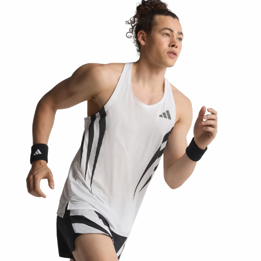 Adidas Adizero Archive Running Tank Top | White | The Run Hub