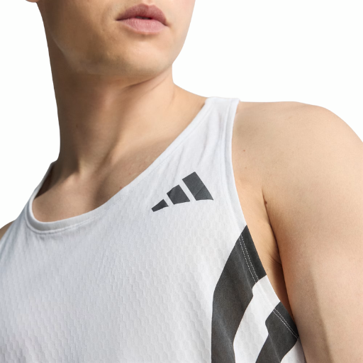 Adidas Adizero Archive Running Tank Top | White | The Run Hub