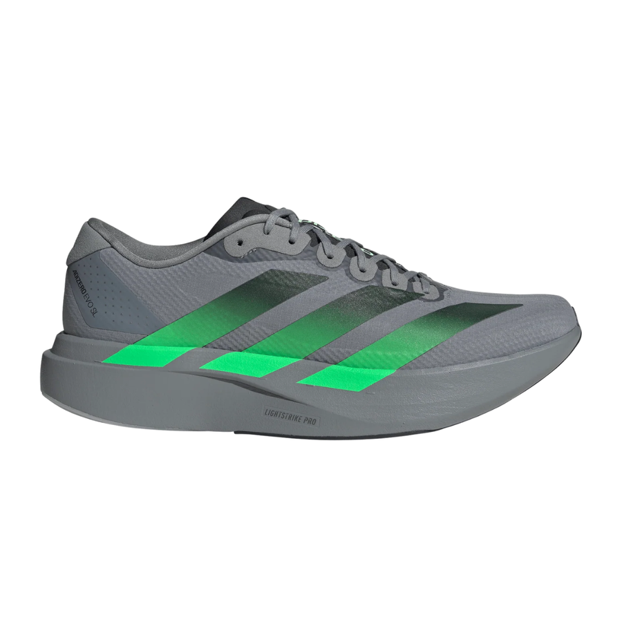Adidas Adizero EVO SL Woven | Grey, Screaming Green & Carbon | The Run Hub
