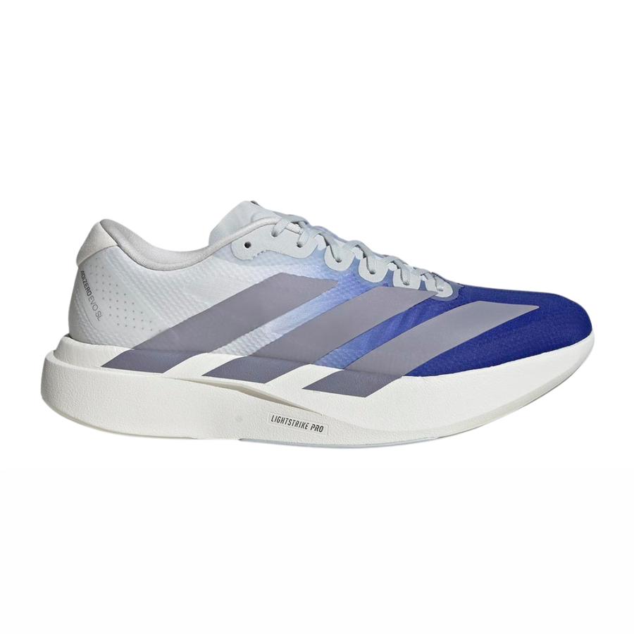 Adidas Adizero EVO SL Woven | Lucid Blue, Slate Grey, Cloud White, Ardoise & Black | The Run Hub