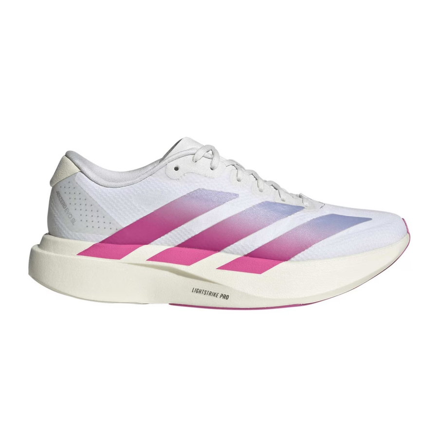 Adidas Adizero EVO SL Woven | White & Fuchsia | The Run Hub