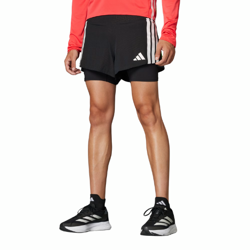 Men's Adidas Adizero Running 2-in-1 Gel Pocket Shorts | Black