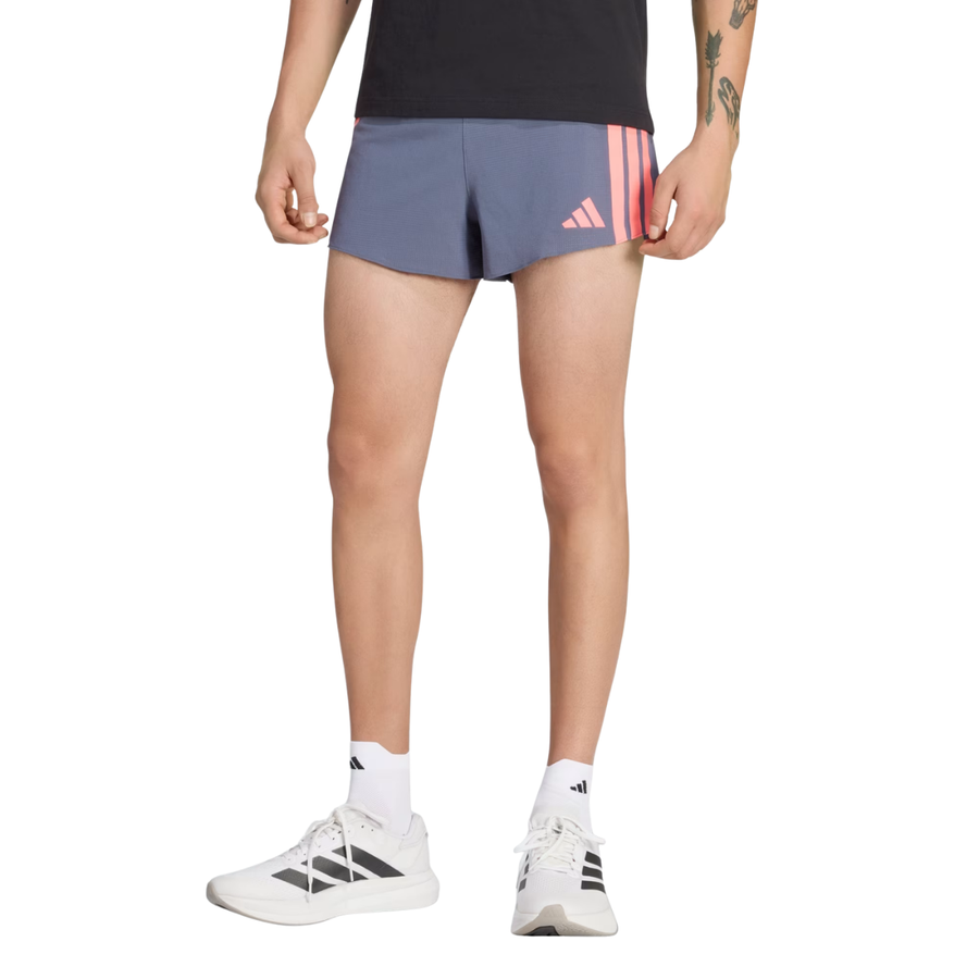 Adidas Adizero Running Gel Pocket Shorts | Grey & Solar Turbo | The Run Hub