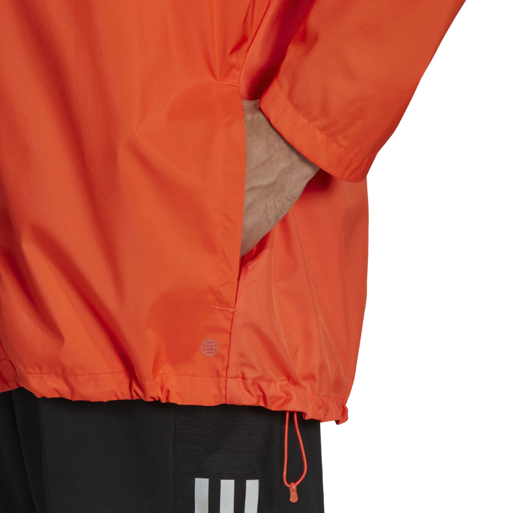 adidas Men's Own the Run Jacket | Semi Impact Orange / Reflective Silver | The Run Hub 