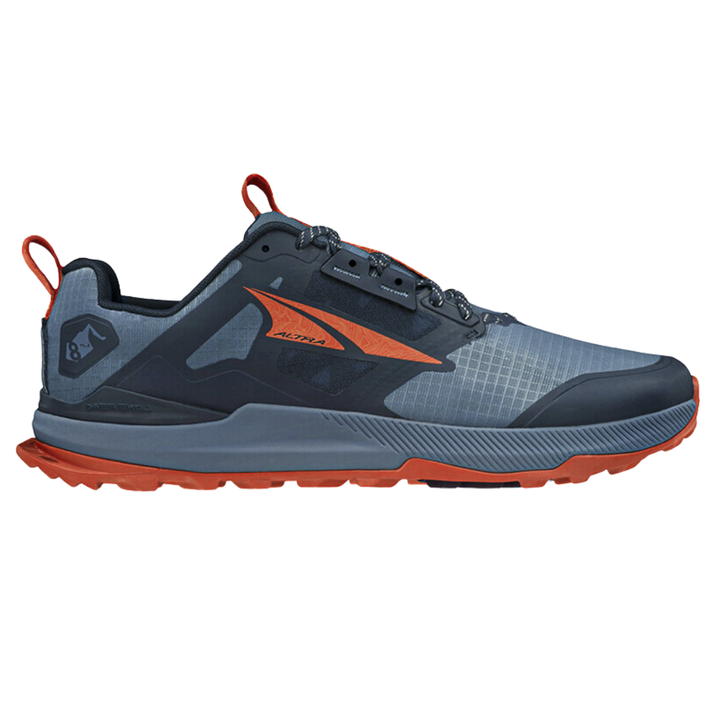 Altra Men s Lone Peak 8 Trail Shoe Blue Orange The Run Hub
