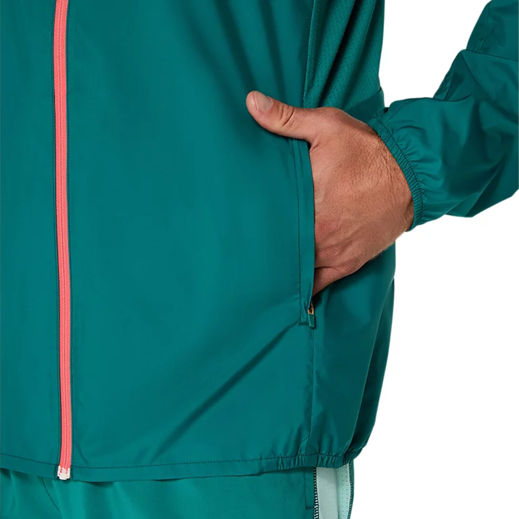 Asics Core Jacket | 2011d216-300 | RAINY LAKE | Men's Running Jacket | The Run Hub