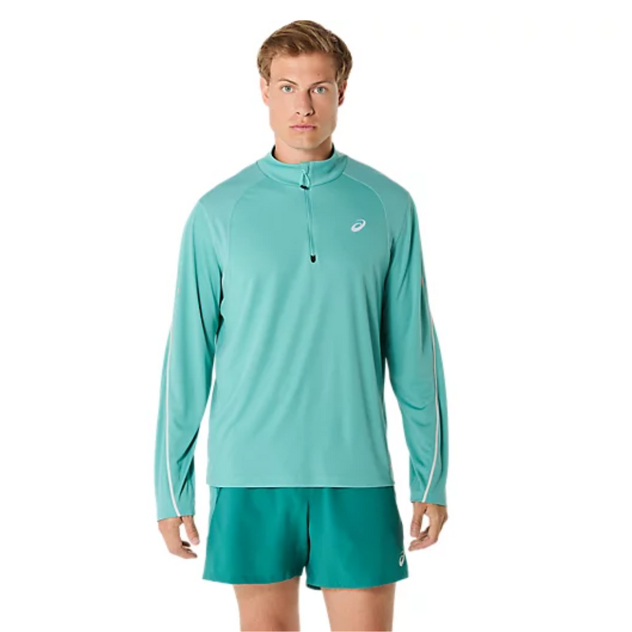 ASICS ROAD LITE-SHOW 1/2 ZIP TOP | Light Teal | The Run Hub