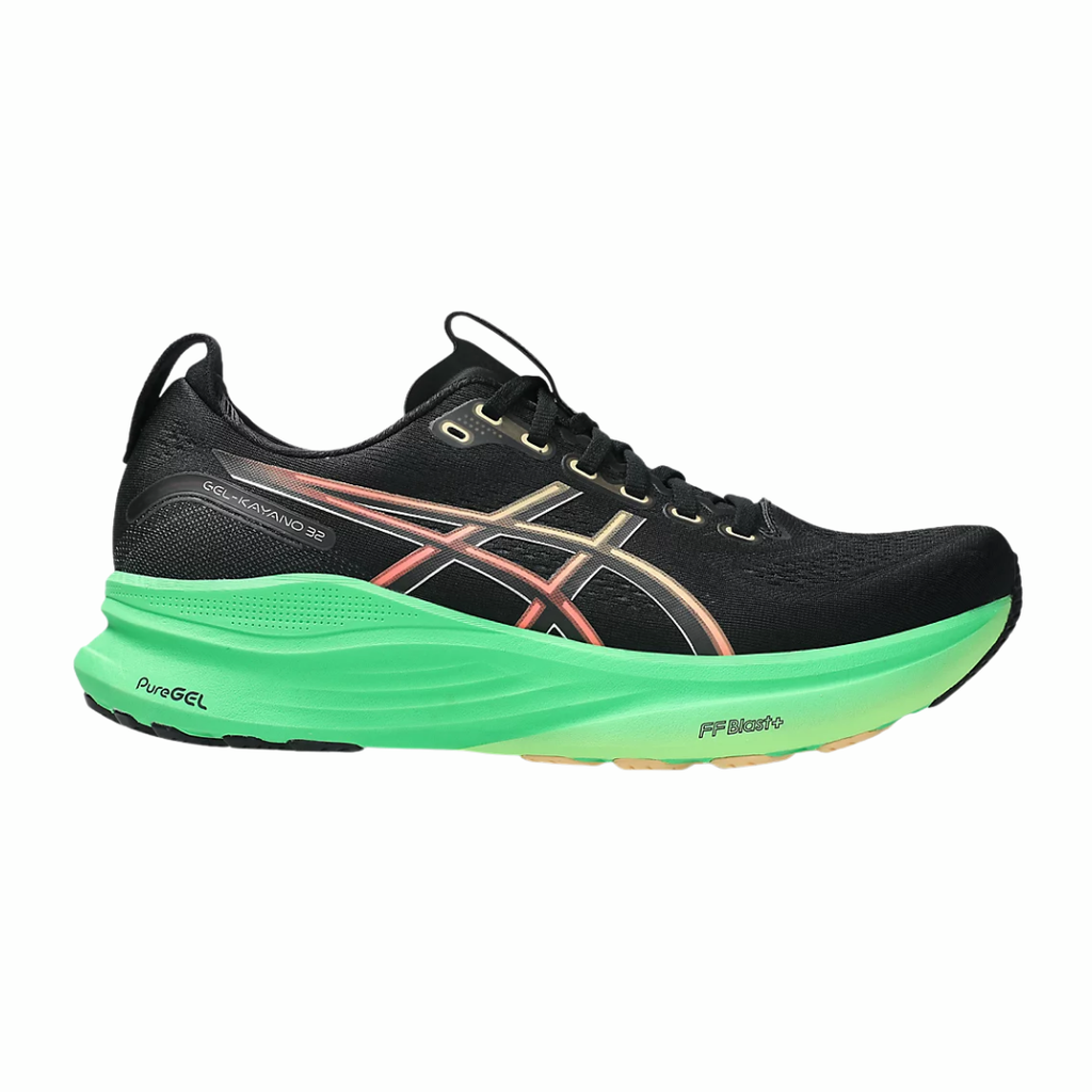 Asics Gel-Kayano 32 | Black & Vital Green | The Run Hub