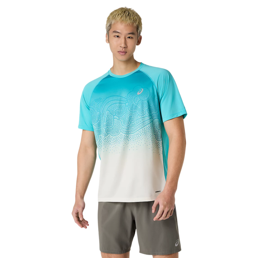 Asics Road Fade Short Sleeve Top | Energy Aqua | The Run Hub