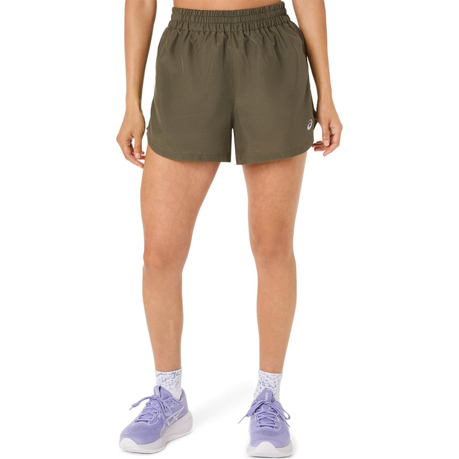 Asics Run Adjustable 4" Shorts | Dark Olive | The Run Hub