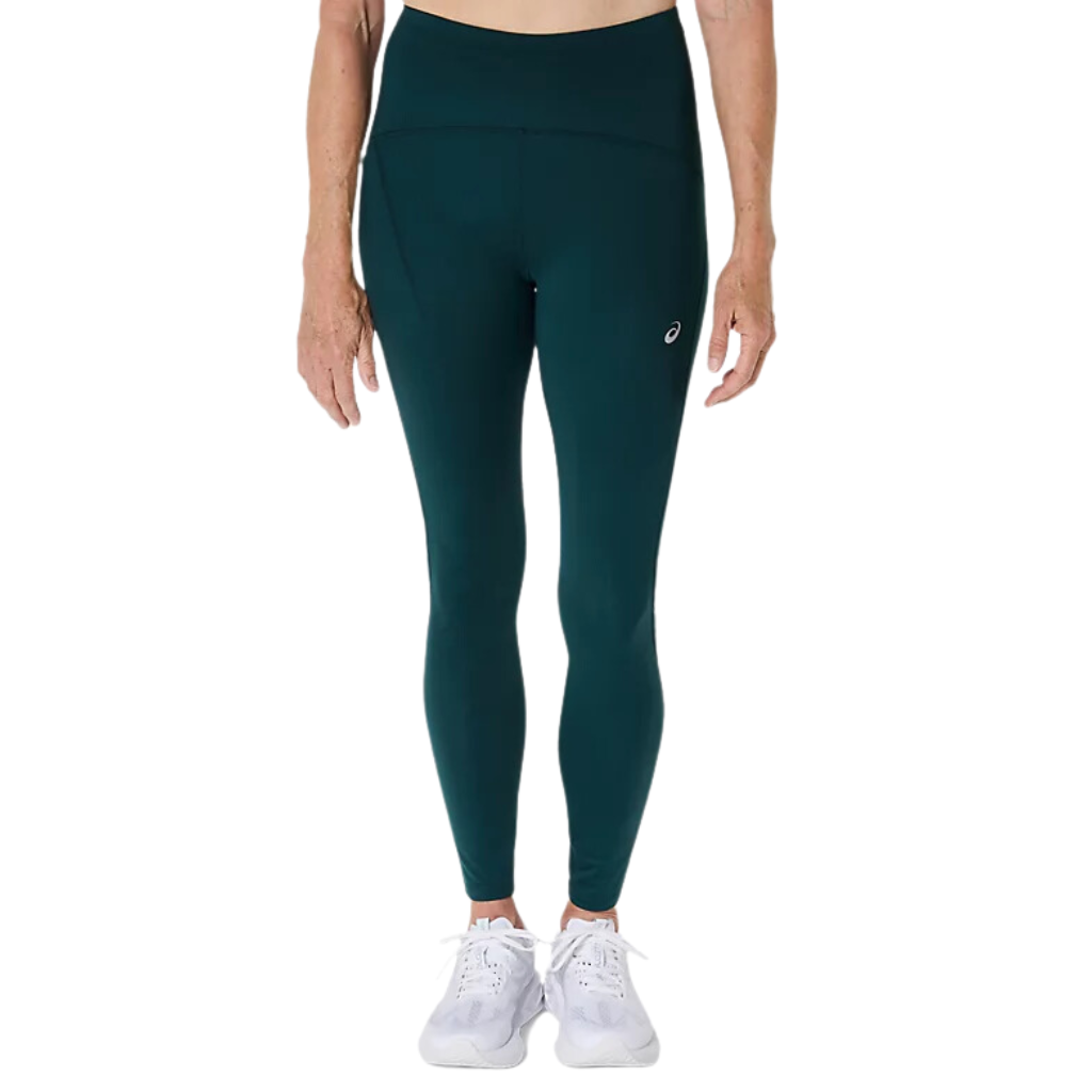 Asics Women's Road High Waist Tight | Saxon Green | 2012C967-320 | The Run Hub