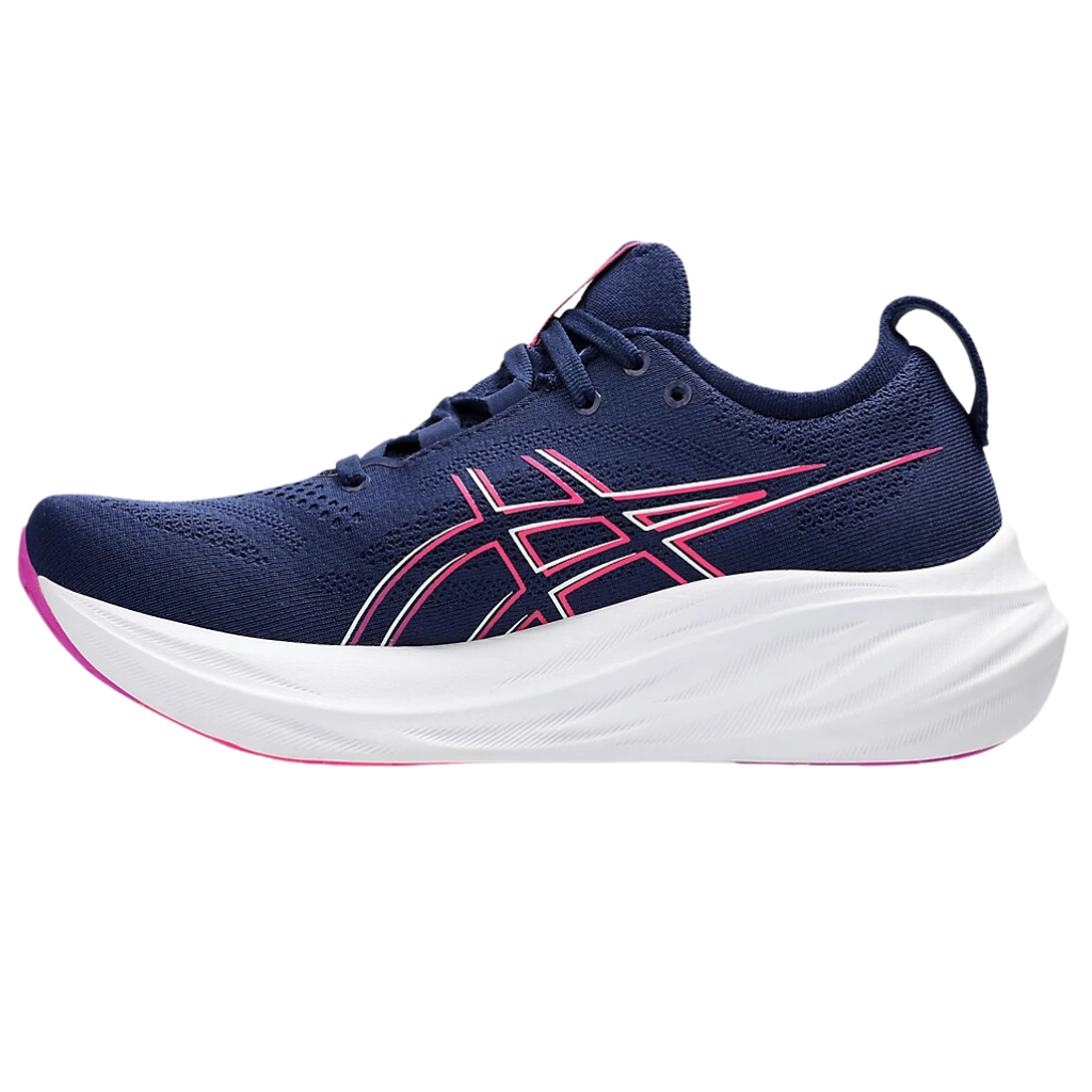 Asics's Women's GEL-NIMBUS 26 Neutral Running Shoe | Blue Expanse/Bold Magenta | 1012B601-403| The Run Hub