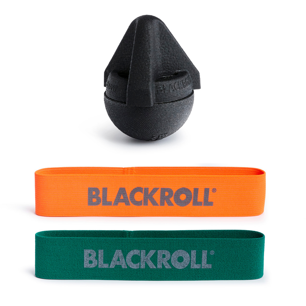 BLACKROLL® KNEE BOX | 2 Loops Bands and TRIGGER Pointed Pressure Tool | BLACKROLL® Ireland | The Run Hub