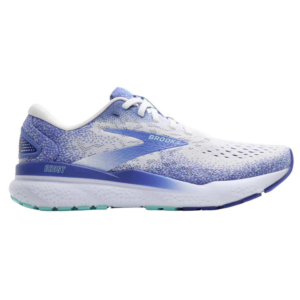 Women's Brooks Ghost 16 | 1204071B 152 | White/Amparo Blue/Limpet Shell | The Run Hub