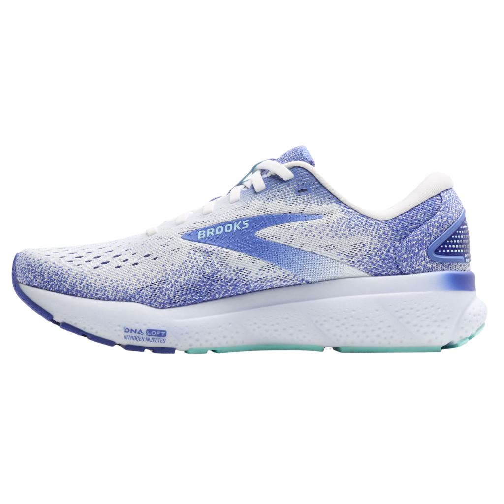 Women's Brooks Ghost 16 | 1204071B 152 | White/Amparo Blue/Limpet Shell | The Run Hub