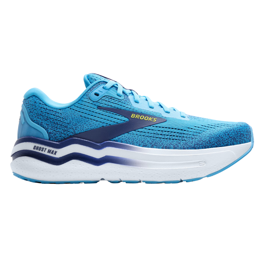 Brooks Ghost Max 2 | 449 Bonnie Blue/Blue Ribbon/Yellow | Men's Neutral Running Shoes | The Run Hub